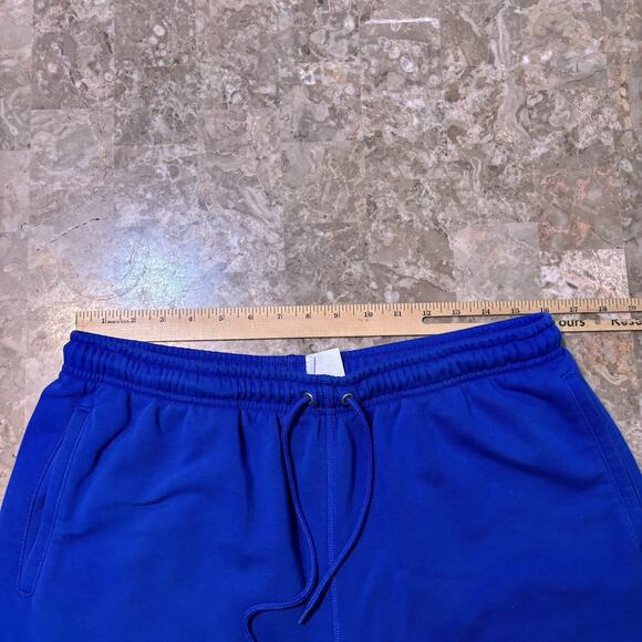 Nike Shorts Mens Large Blue Club French Terry Retro Side Graphic 9” Gym FV5136 - Picture 8 of 9